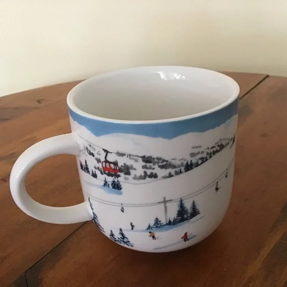SOLD-Indigo Ceramic Ski Lift Mug *NWOT* - Picture 1 of 4